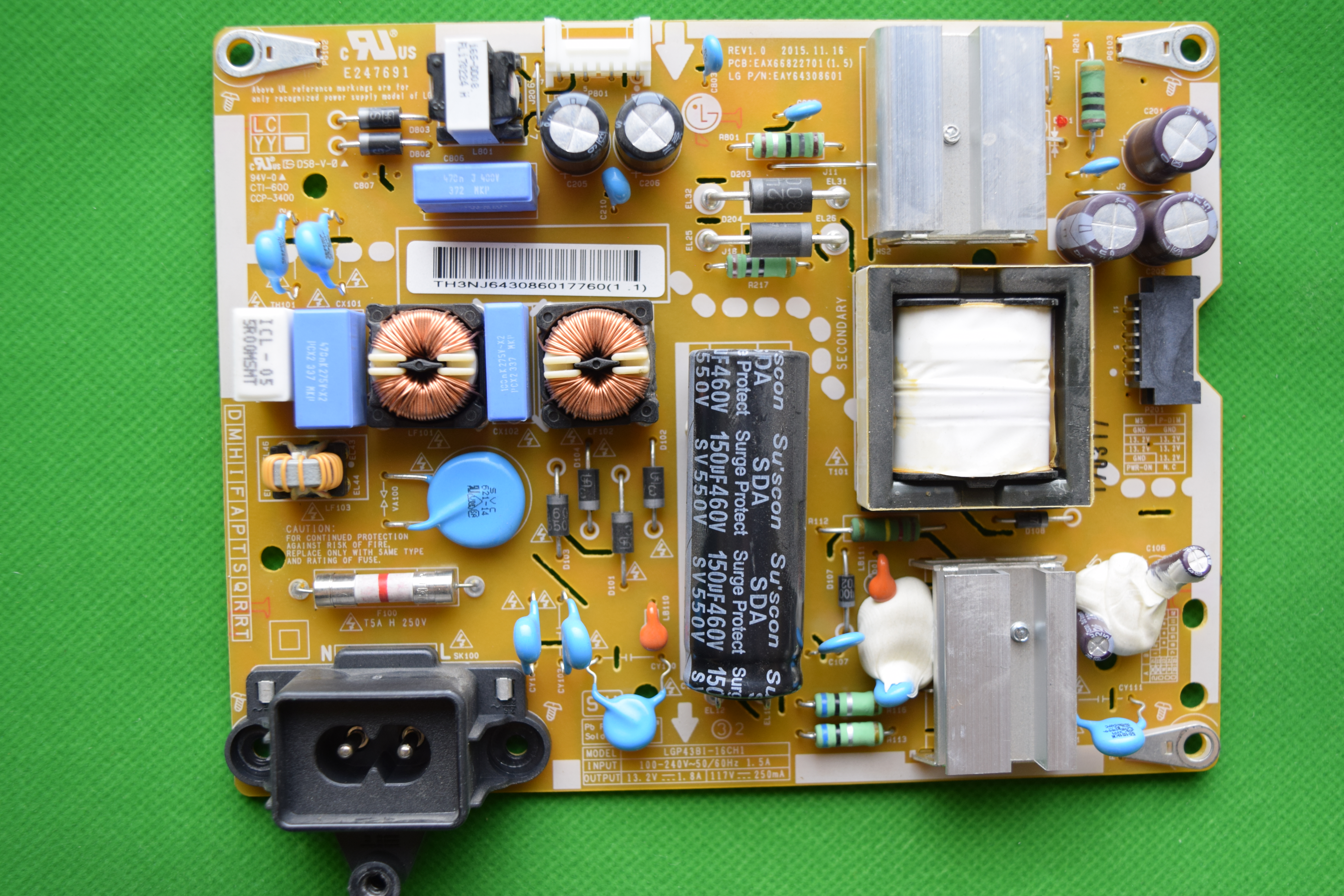 فروش اینترنتی برد تغذیه تلویزیون ال جی  مدل LG 43LW310C