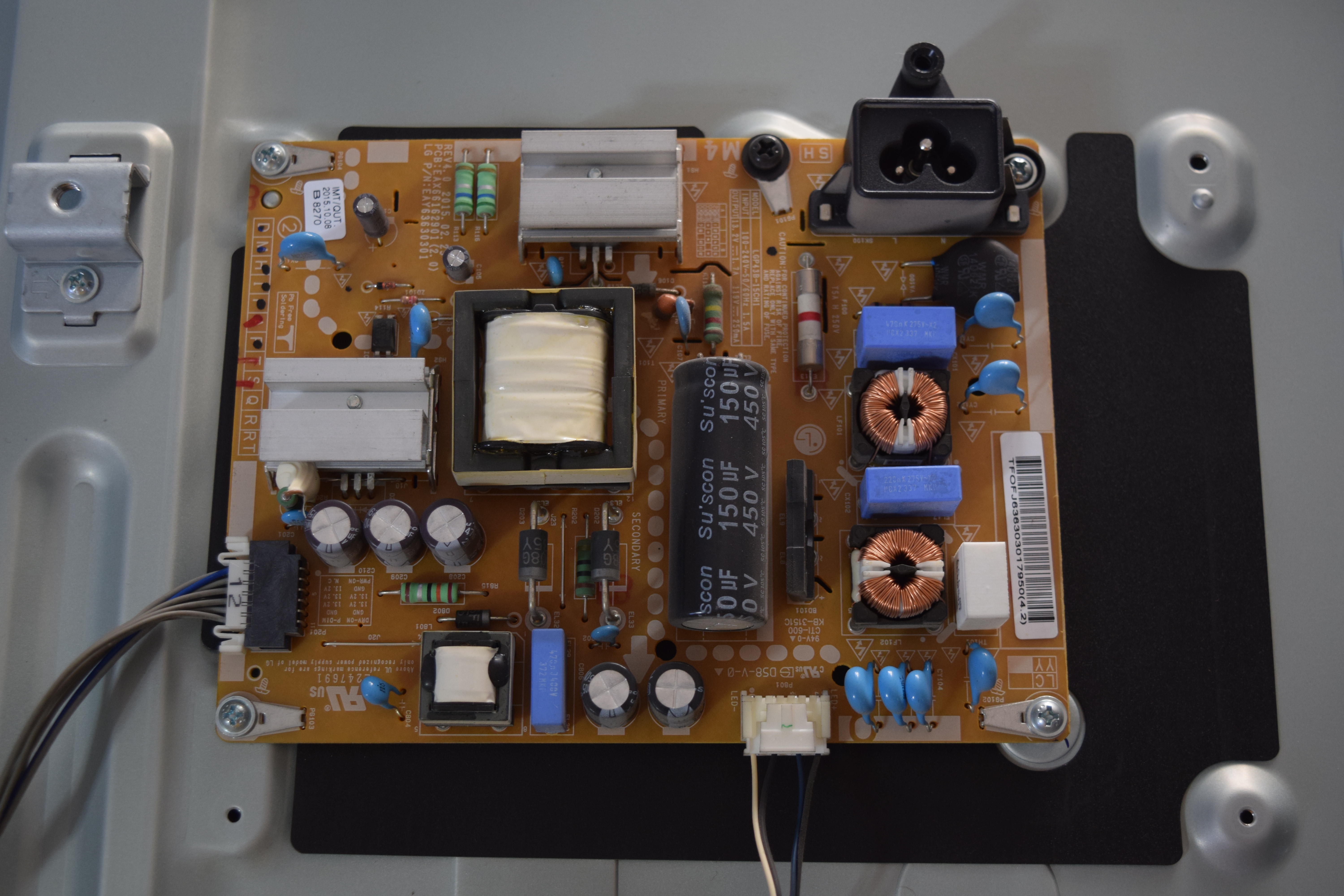 فروش اینترنتی برد تغذیه تلویزیون ال جی  مدل LG 43LX310C