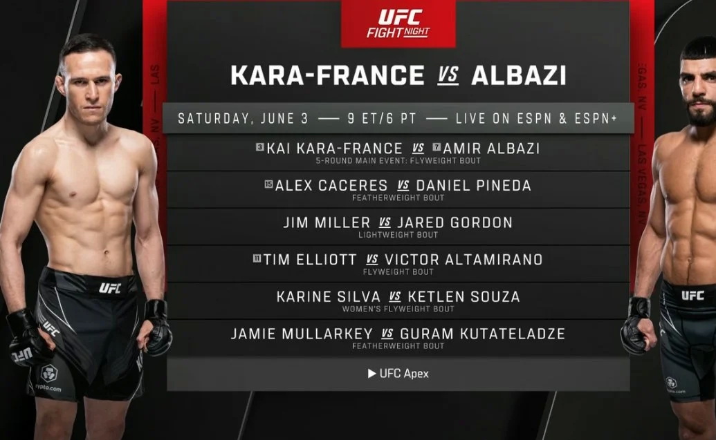 دانلود رویداد یو اف سی :  UFC on ESPN 46: Kara-France vs. Albazi