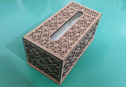 جعبه دستمال کاغذی گردویی مدل منتظم