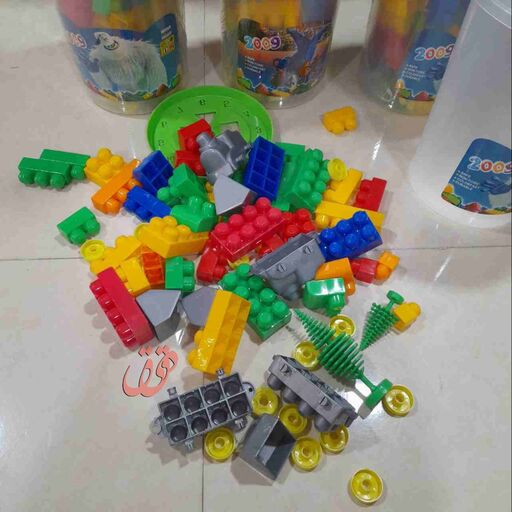 اسباب بازی لگو ساختمان سازی سطلی 120 تکه 
